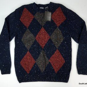 VTG Knightsbridge Sweater Argyle Print Deadstock M